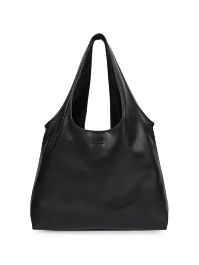 Tomboy Logo-debossed Tote Bag In Black