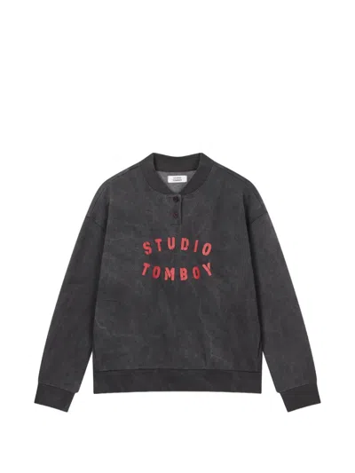 Tomboy Logo-print Sweatshirt In Gray