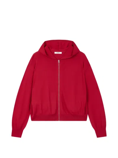 Tomboy Long Sleeve Hooded In Red