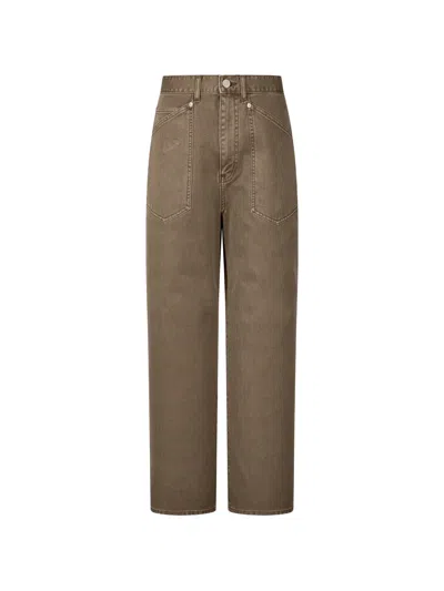 Tomboy Loose-fit Cotton Jeans In Brown