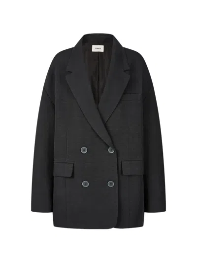 Tomboy Maxi Double-breasted Jacket In Black