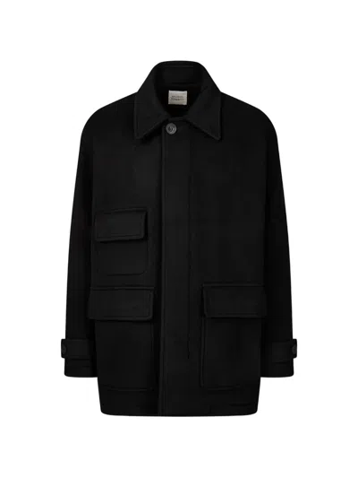 Tomboy Multi-pocket Coat In Black