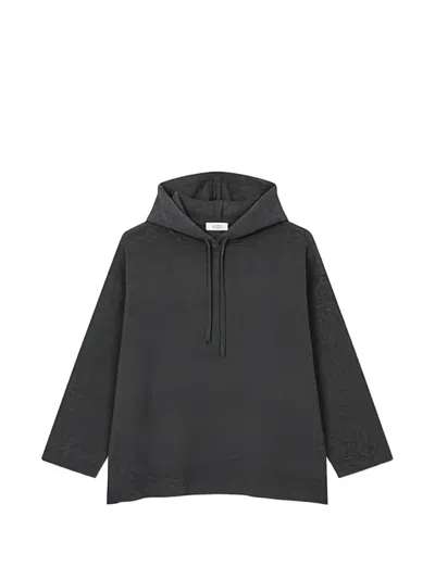 Tomboy Oversized Knit Hoodie In Gray
