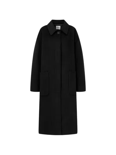 Tomboy Patch-pocket Coat In Black