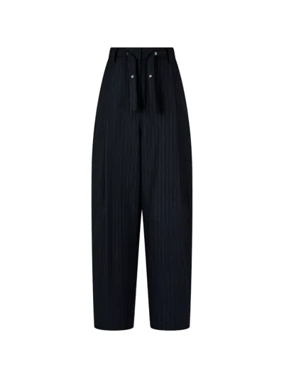 Tomboy Pinstripe-pattern Trousers In Blue