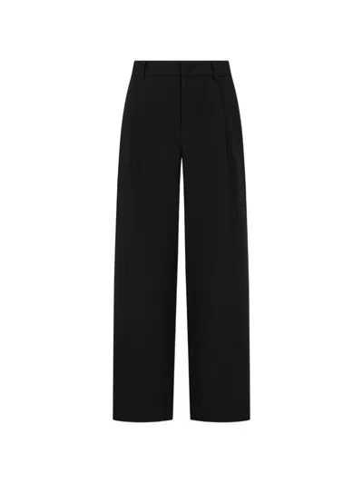 Tomboy Pintuck-detail Trousers In Black