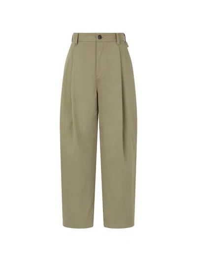 Tomboy Pintuck Pleated Trousers In Green