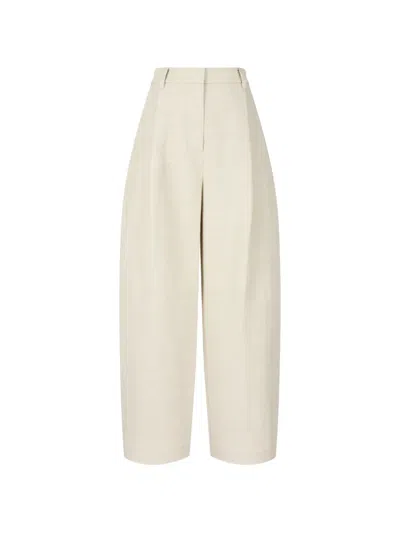 Tomboy Pintuck Trousers In Neutral