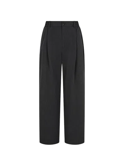 Tomboy Pleated Drawstring Trousers In Black