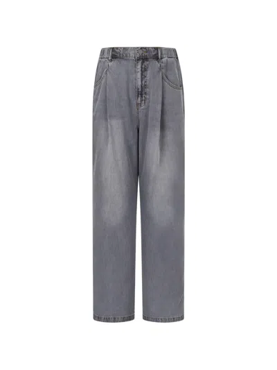 Tomboy Pleated Jeans In Gray