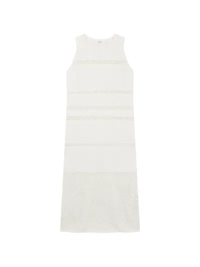 Tomboy Punch-detail Sleeveless Maxi Dress In Neutral