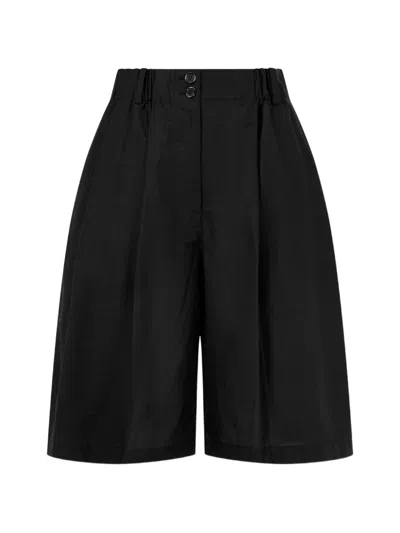 Tomboy Relaxed-fit Cotton Shorts In Black