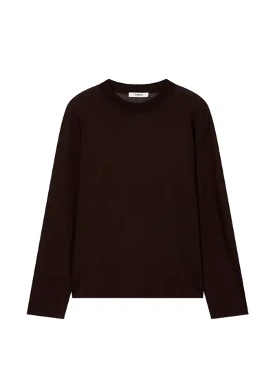 Tomboy Relaxed-fit Pullover Sweater In Brown