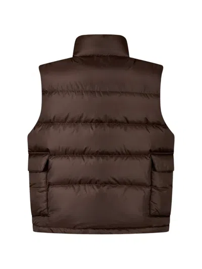 Tomboy Reversible Padded Gilet In Brown