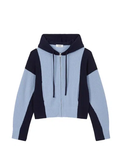 Tomboy Ribbed-knit Panelled Hoodie In Multi