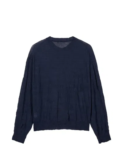 Tomboy Round-neck Cardigan In Blue