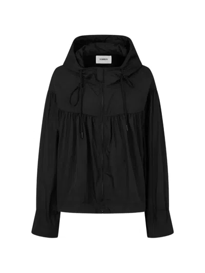 Tomboy Shirred Windbreaker Cropped Jacket In Multi