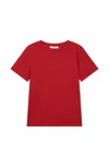 Tomboy Basic Drop-shoulder T-shirt In Red