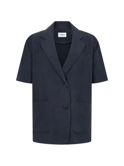 Tomboy Short-sleeve Blazer In Blue