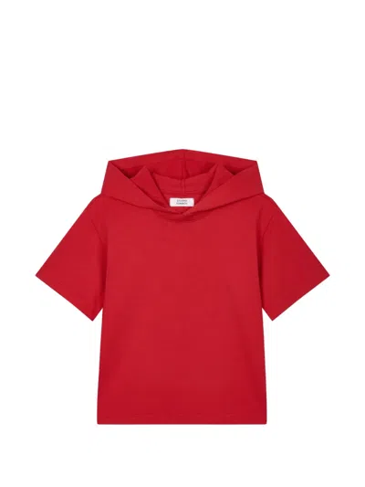 Tomboy Short-sleeve Hoodie In Red