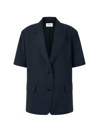 Tomboy Short-sleeve Oversized Jacket In Blue