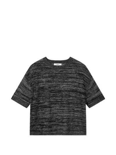 Tomboy Short-sleeve Sweater In Black