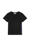 Tomboy Side-button T-shirt In Black