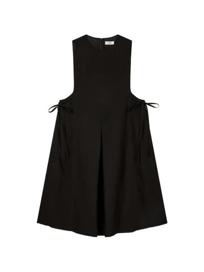 Tomboy Side-tie Pleated Mini Dress In Multi