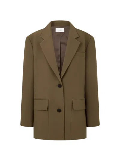 Tomboy Single-breasted Pocket Jacket In Green