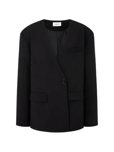 Tomboy Single-button Blazer In Black