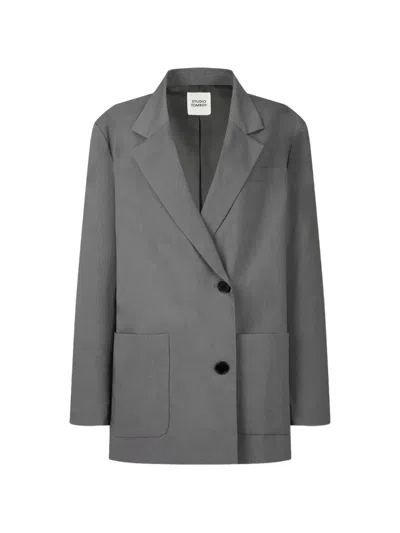 Tomboy Single-breasted Blazer In Gray