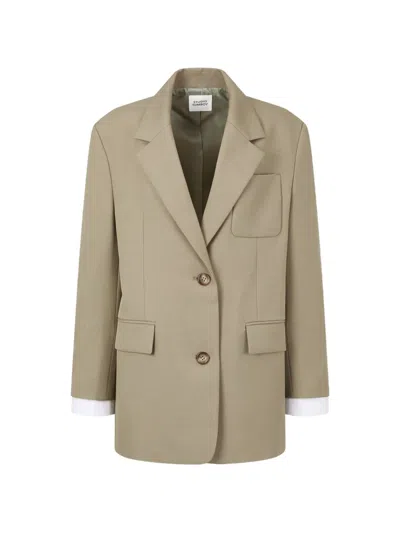 Tomboy Single-breasted Layered-sleeve Blazer In Neutral