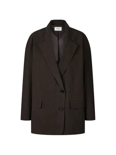 Tomboy Single-breasted Oversized Blazer In Brown