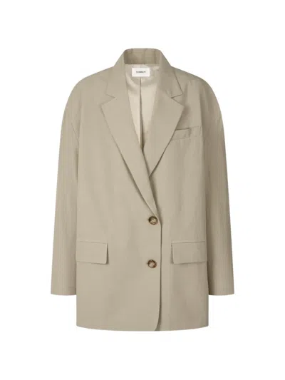 Tomboy Single-breasted Oversized Blazer In Neutral