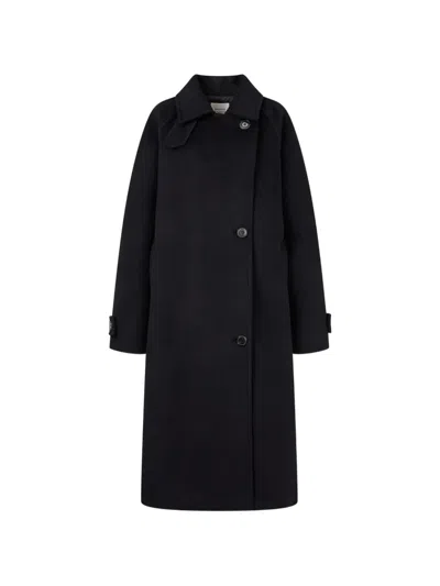 Tomboy Single-breasted Wool-blend Coat In Black
