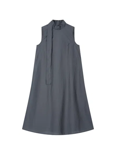 Tomboy Sleeveless A-line Cotton Dress In Gray