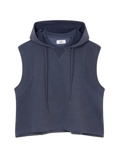 Tomboy Sleeveless Hoodie In Blue