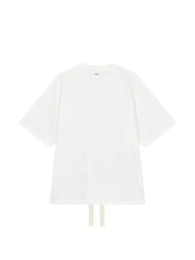 Tomboy Snap-fastening Strap T-shirt In White