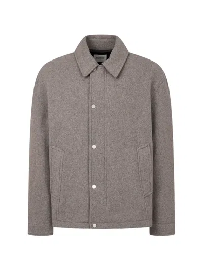 Tomboy Snap-fastening Zip-detail Jacket In Gray