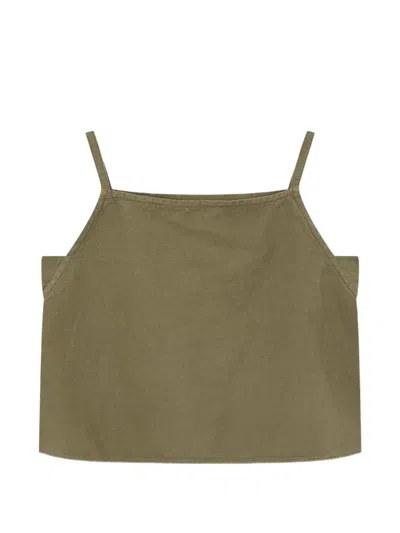 Tomboy Square-neck Tank Top In Green