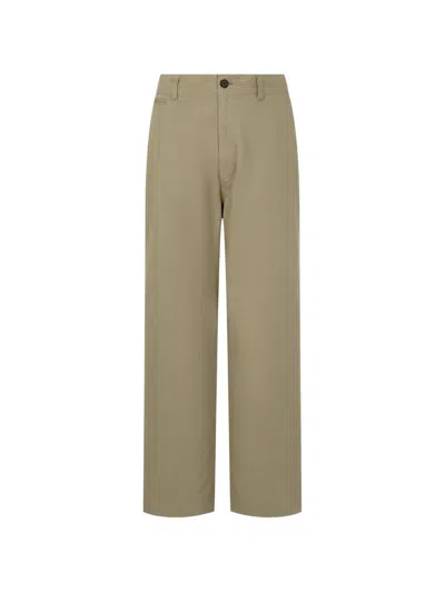Tomboy Straight-leg Cotton Trousers In Green