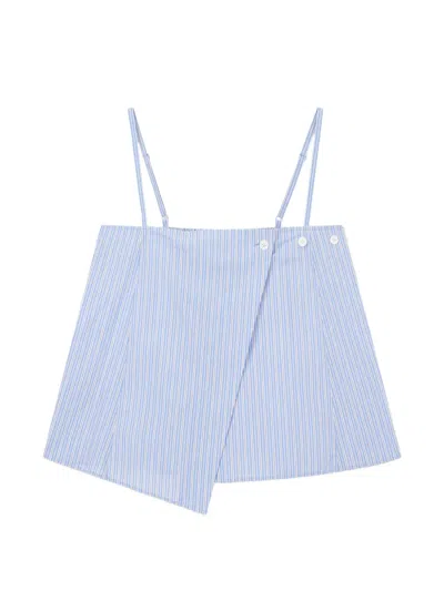 Tomboy Gestreiftes Bustier In Blue