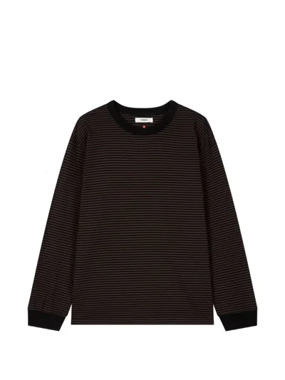 Tomboy Striped Long Sleeve T-shirt In Black
