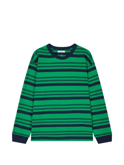 Tomboy Striped Long Sleeve T-shirt In Green