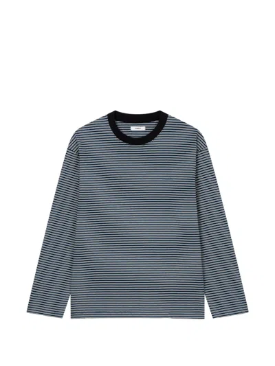 Tomboy Striped Long-sleeves Top In Green