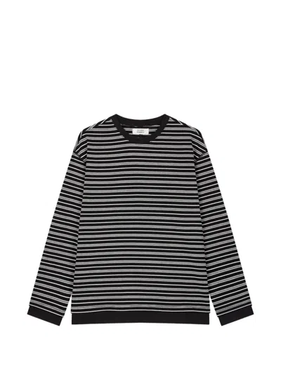 Tomboy Striped Long-sleeve T-shirt In Black