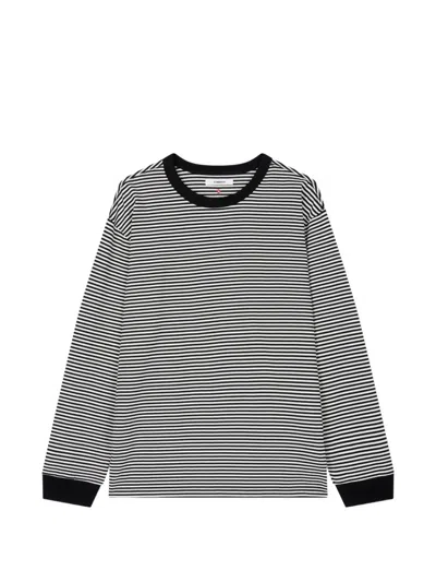 Tomboy Striped Long-sleeve T-shirt In Black