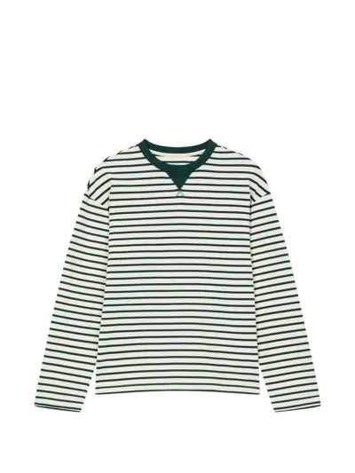 Tomboy Striped Long-sleeve T-shirt In Gray