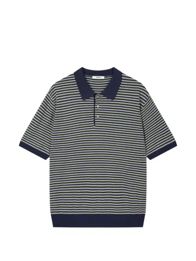 Tomboy Striped Polo Shirt In Blue