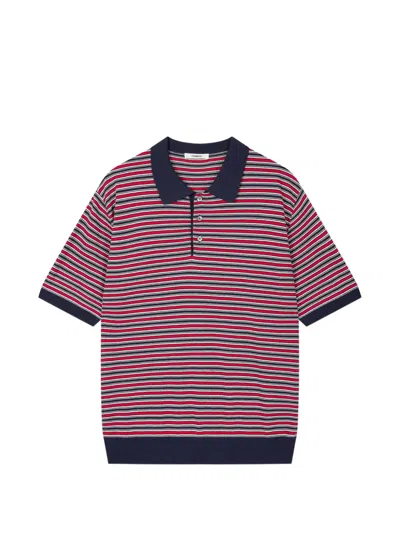 Tomboy Striped Polo Shirt In Red